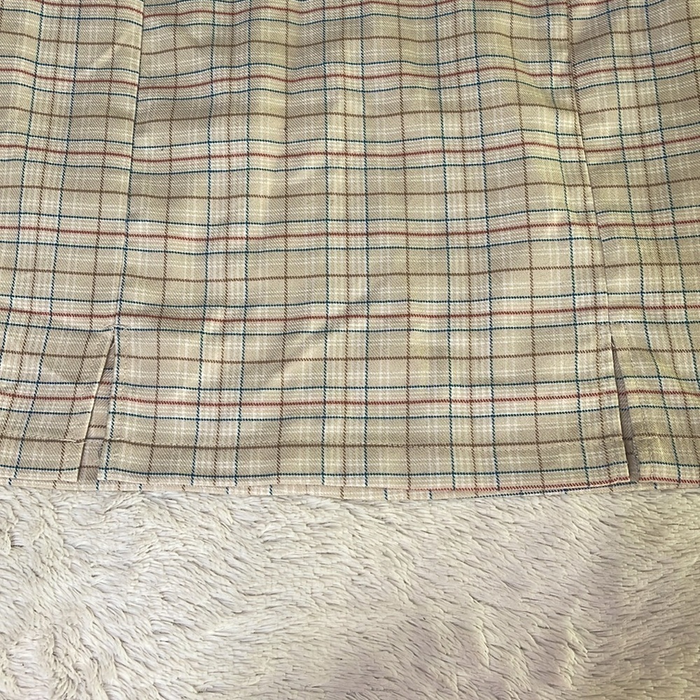 Sky and Sparrow Cream Plaid Mini Skirt Size Small - Picture 3 of 7